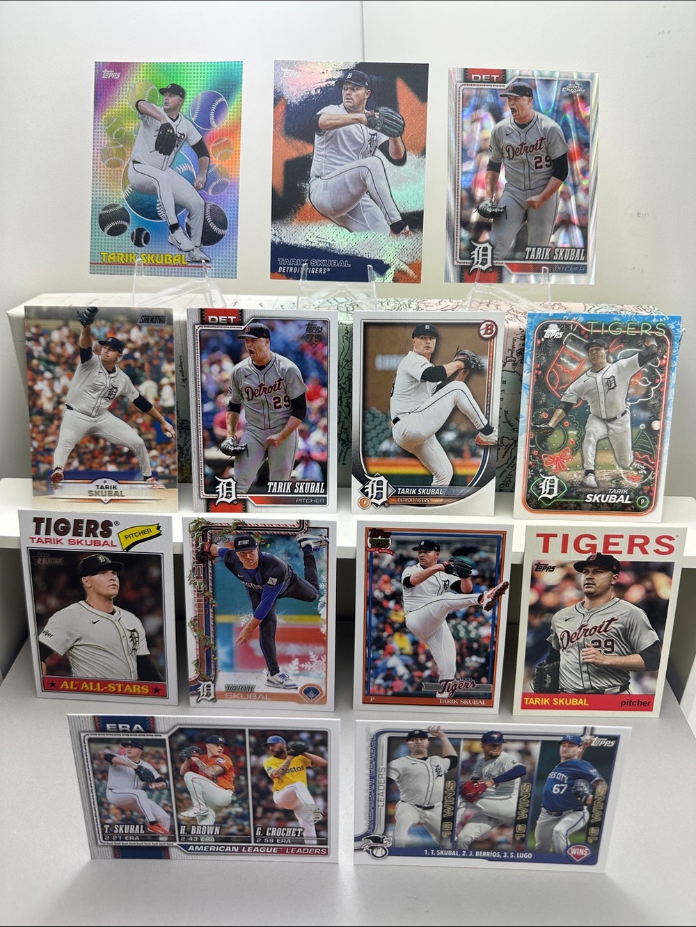 Tarik Skubal 26’ Topps Chrome Raywave in Tigers lot of 13